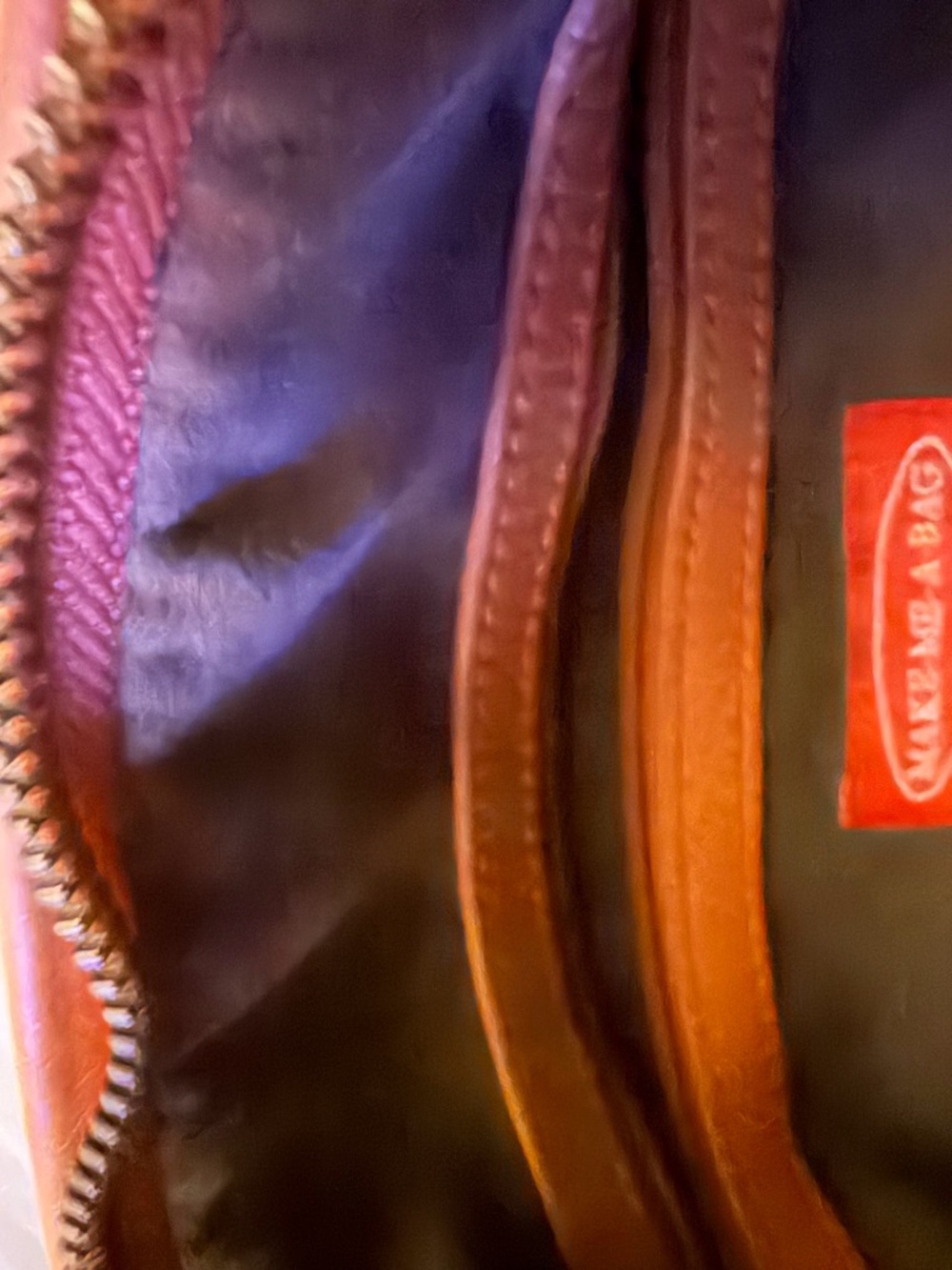Elegant Woven Leather Bag - Orange - Picture 5 of 5